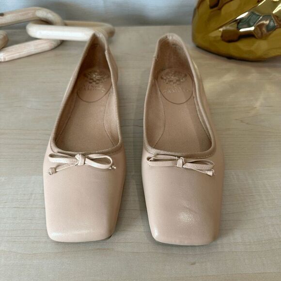 VINCE CAMUTO Nude Square Toe Ballet Flat - Picture 4 of 7